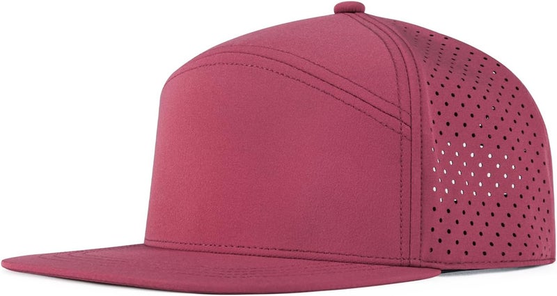 FEINION Men Flat Brim Adjustable Performance Hat Snapback Laser Perforated Baseball Cap - Image 1